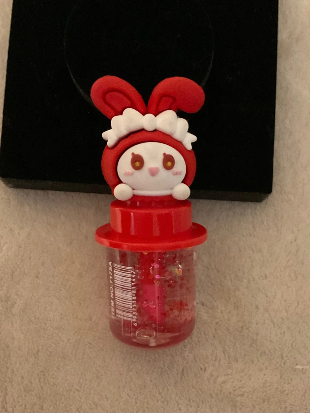 Red Bunny Character Lip Gloss - Shimmery Pink Gloss